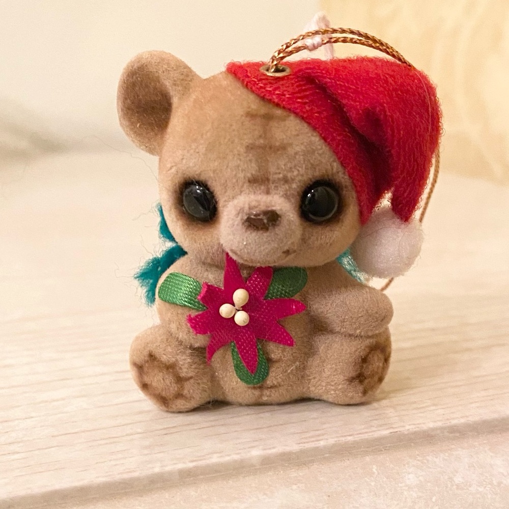 RARE & VINTAGE Josef Originals Bear Christmas Ornament. NEVER USED
